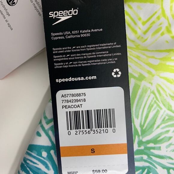 Speedo Swim Small Blue Green Comfort Stretch Water Repellent Mens Swim Trunks - Picture 6 of 10